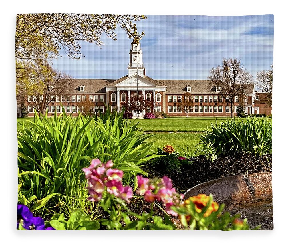  Fleece Blanket featuring the photograph Springtime at Spaulding High by John Gisis