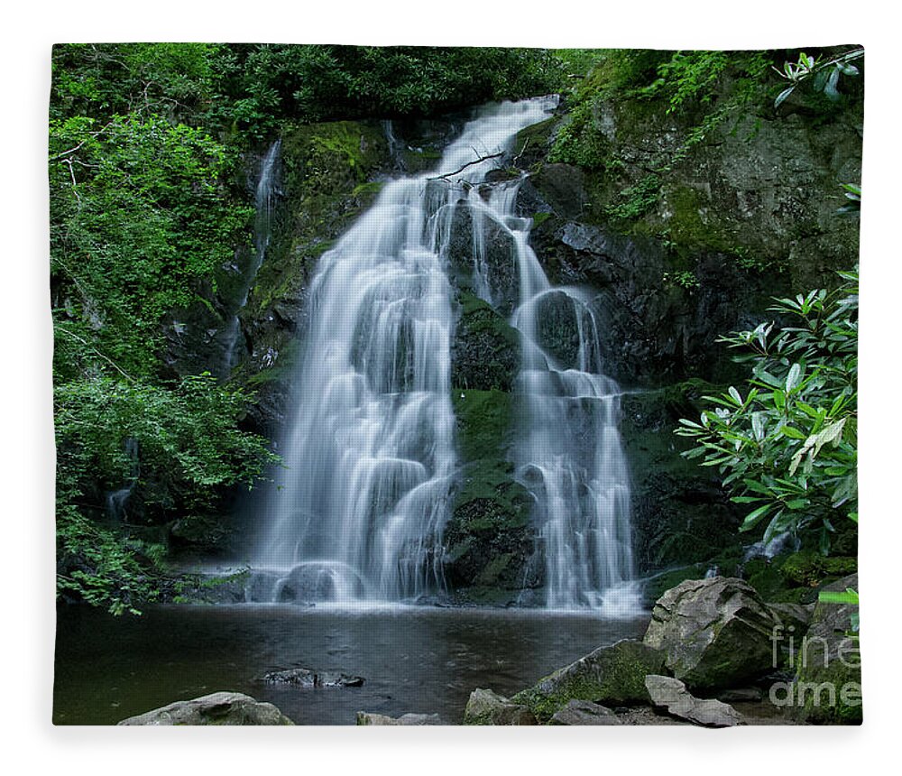 Spruce Flats Falls Fleece Blanket featuring the photograph Spruce Flats Falls 22 by Phil Perkins