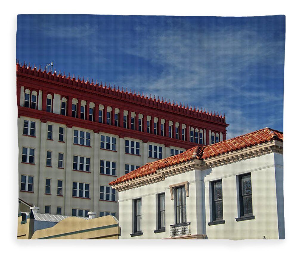 Spanish Fleece Blanket featuring the photograph St. Augustine Architecture by George Taylor
