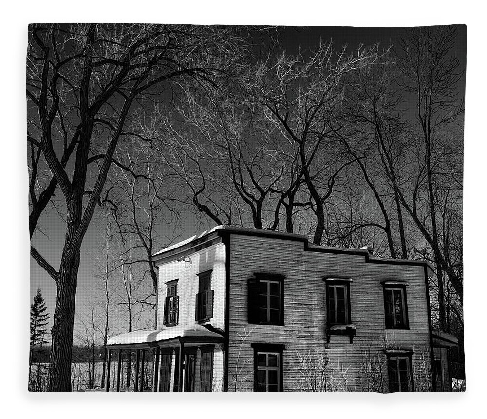 Patrimoniale Fleece Blanket featuring the photograph Stair Old House by Carl Marceau