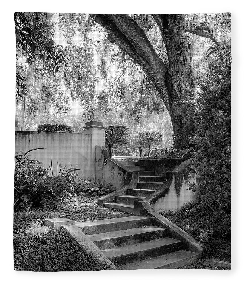 Black And White Fleece Blanket featuring the photograph Stairway to Heaven by Shara Abel