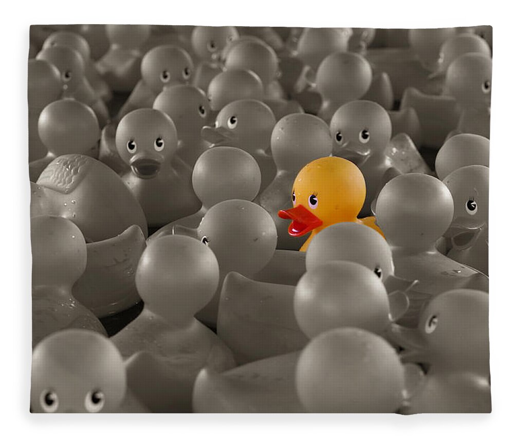 Rubber Fleece Blanket featuring the photograph Standing Out in a Crowd by Brad Barton