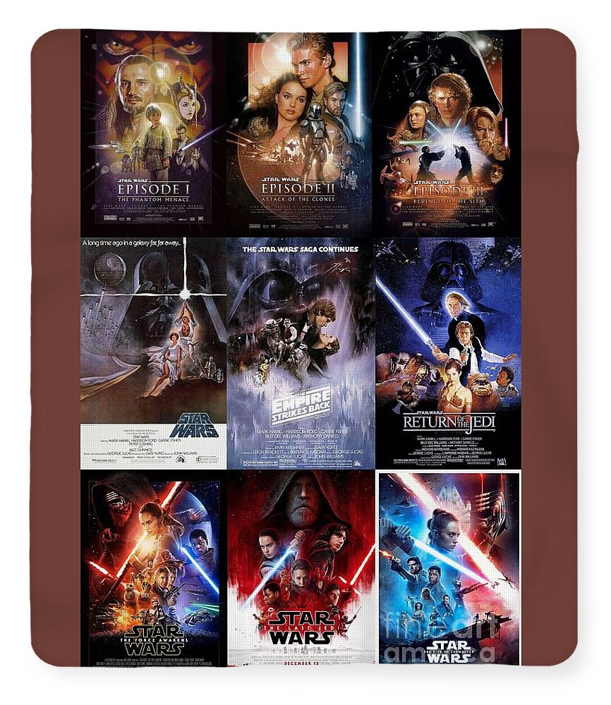 Star Wars Trilogy Movie Posters Collage Fleece Blanket For Sale By Lingfai Leung