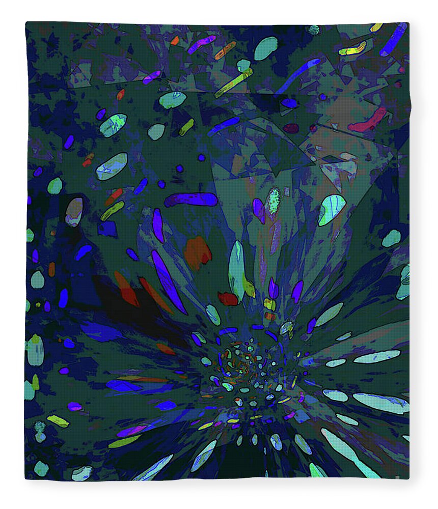 Star Fleece Blanket featuring the digital art Starburst by Mimulux Patricia No