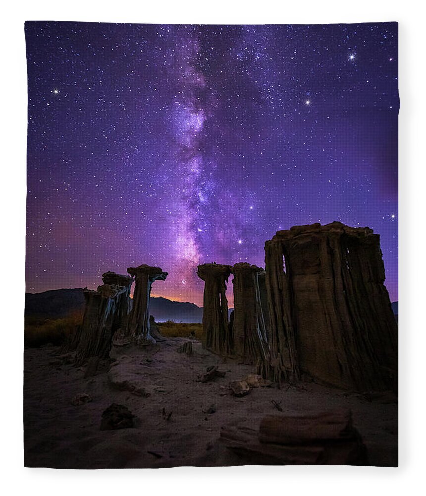 Milkyway Fleece Blanket featuring the photograph Starry Nights  by Tassanee Angiolillo