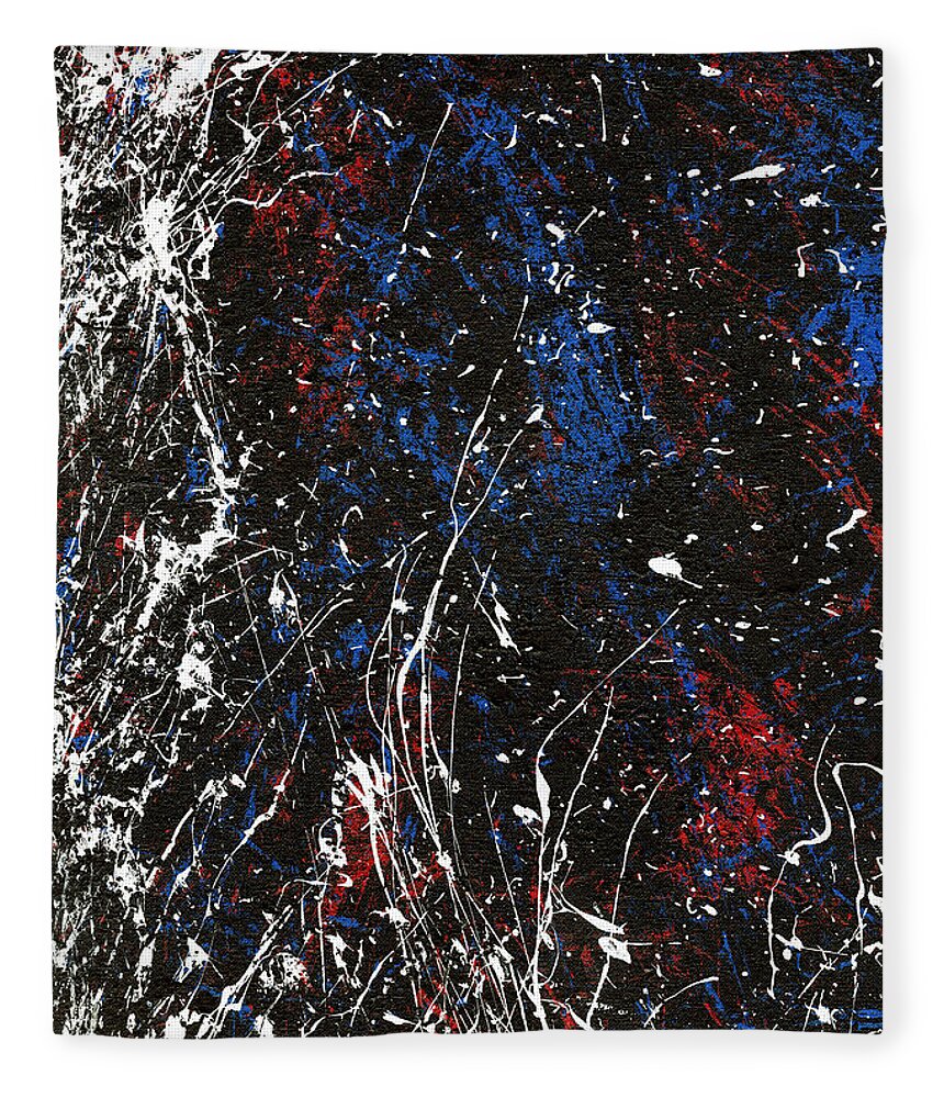 Abstract Fleece Blanket featuring the painting State of Now by Heather Meglasson Impact Artist