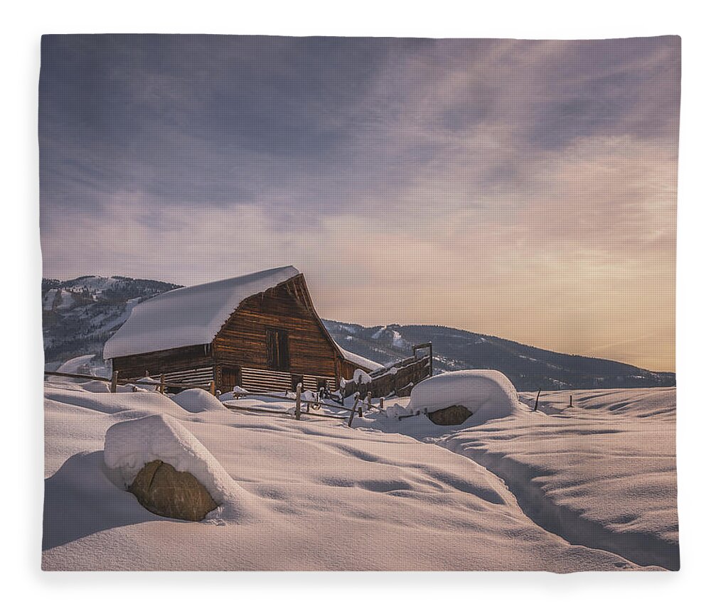 Sunrise Fleece Blanket featuring the photograph Steamboat Springs Sunrise by Darren White