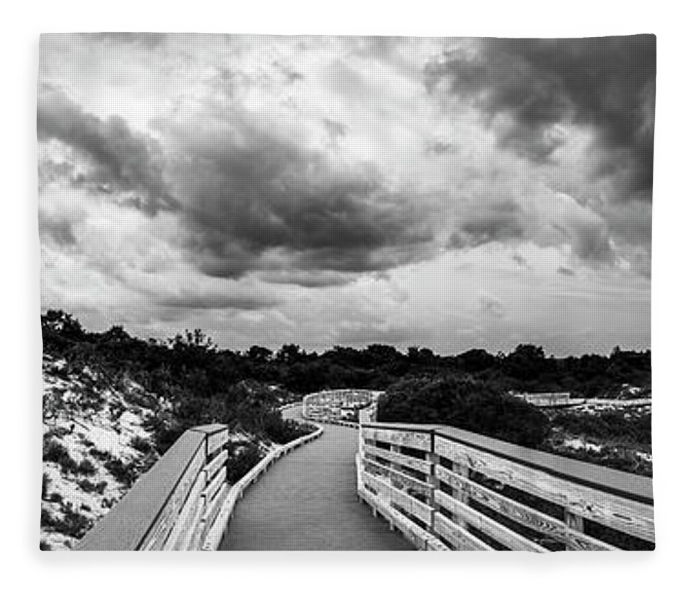 Storm Fleece Blanket featuring the photograph Storm Clouds Over Plum Island by David Lee