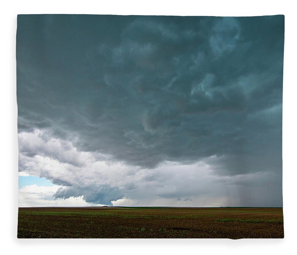 Storm Fleece Blanket featuring the photograph Storm over the Plains by Wesley Aston