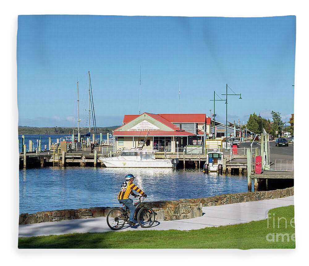 Strahan Fleece Blanket featuring the photograph Strahan, Tasmania, Australia by Elaine Teague