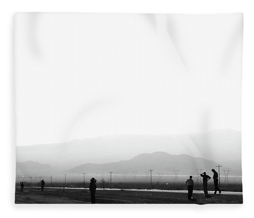 Mojave Fleece Blanket featuring the photograph Stranded by Mark Gomez