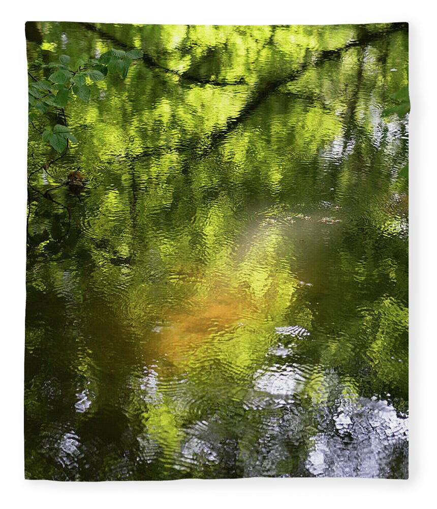 Water Surface Fleece Blanket featuring the photograph Summer dream on the riverbank by Adriana Mueller