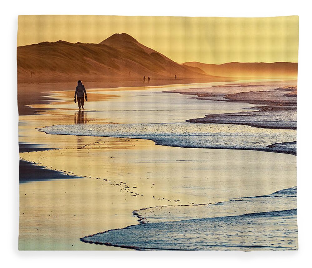 Falcarragh Fleece Blanket featuring the photograph Summer Evening Stroll - Falcarragh, Donegal by John Soffe
