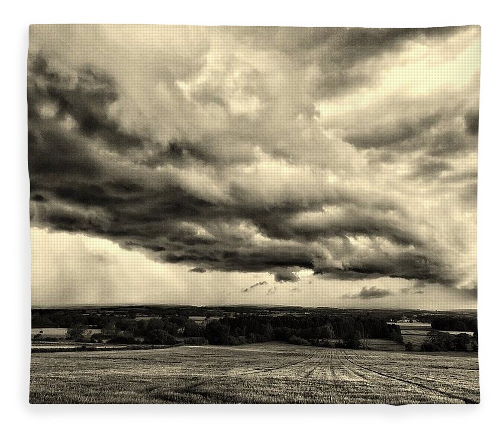 Summer Storm Fleece Blanket featuring the photograph Summer Storm by Mark Egerton