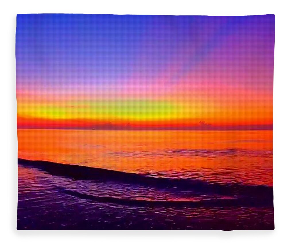 Sunrise Fleece Blanket featuring the photograph Sunrise Beach 7 by Rip Read