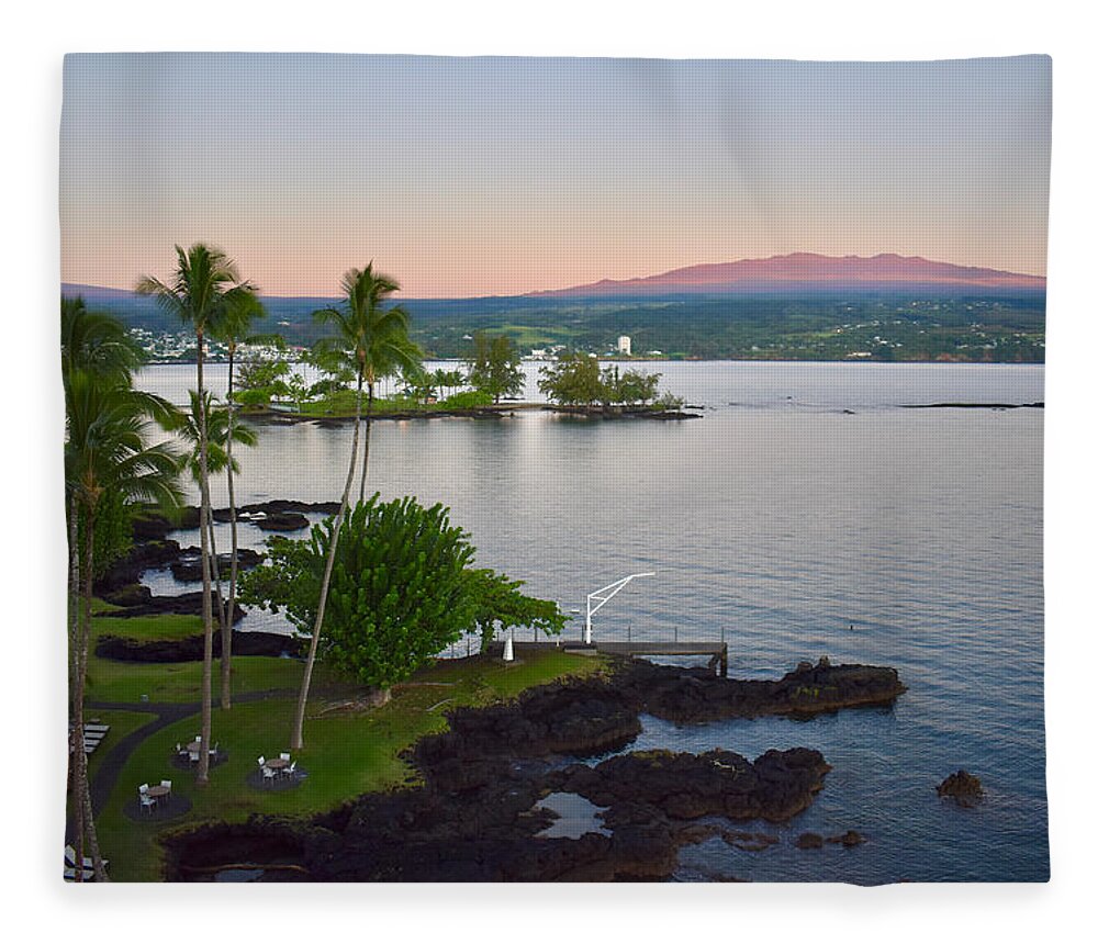 Garyfrichards Fleece Blanket featuring the photograph Sunrise On Hawaii Big Island by Gary F Richards