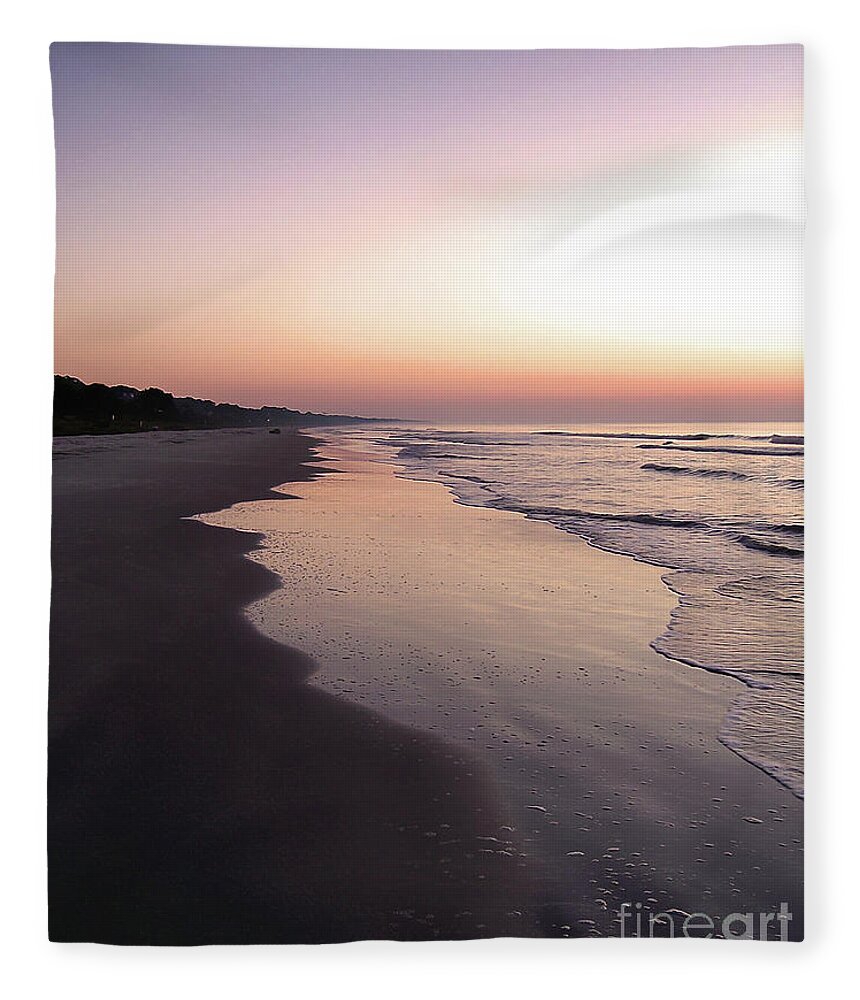 Hilton Head Island Fleece Blanket featuring the photograph Sunrise On Hilton Head Island by Phil Perkins