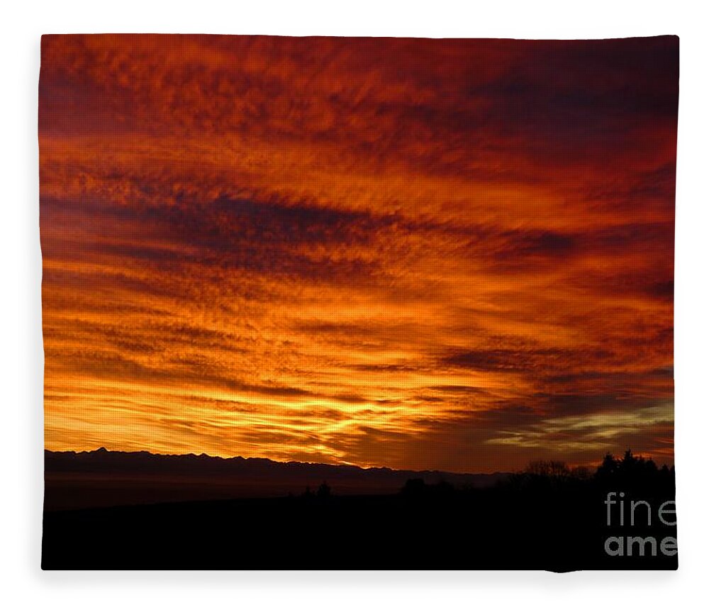 #imagelys #all_imagelys #imagelysstudio #imagelyspicturelab #imagelyspicturestyles #topazlabs Fleece Blanket featuring the photograph Sunset 12 by Jean Bernard Roussilhe