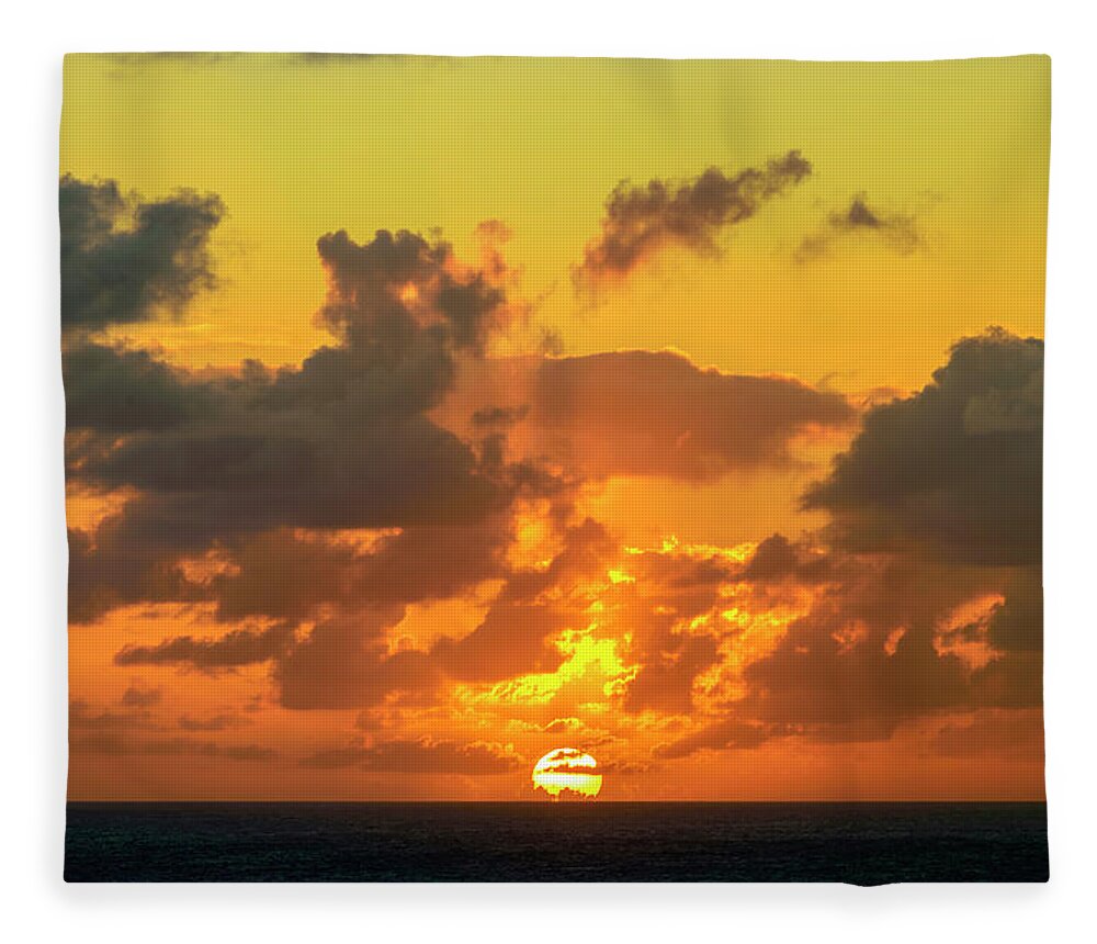 Landscape Fleece Blanket featuring the photograph Sunset 5 by AE Jones