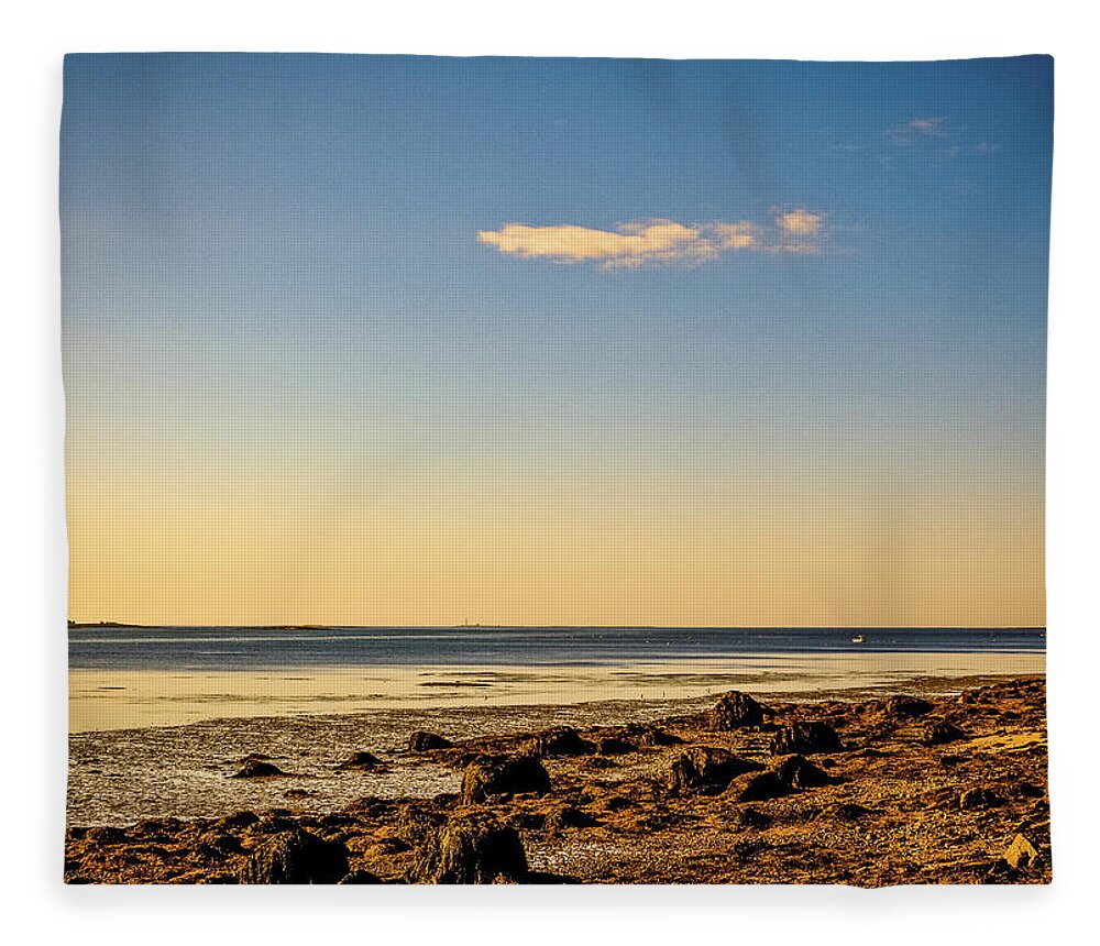 Acadia Fleece Blanket featuring the photograph Sunset - Acadia National Park by Amelia Pearn