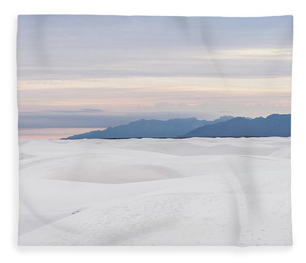 Desert Fleece Blanket featuring the photograph Sunset at White Sands by Margaret Pitcher