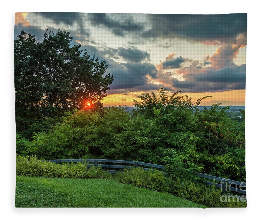 Sunset - Iroquois Park Overlook - Louisville - Kentucky Fleece Blanket