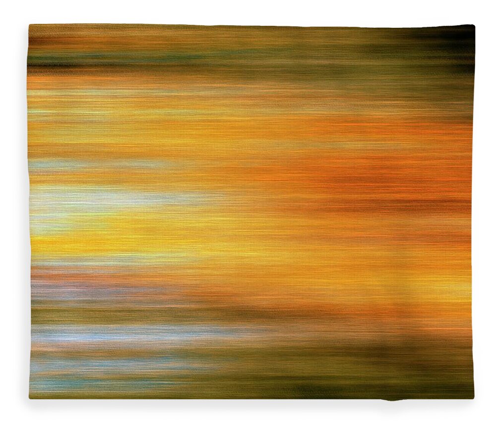 Abstract Fleece Blanket featuring the photograph Sunset over the lake by Al Fio Bonina