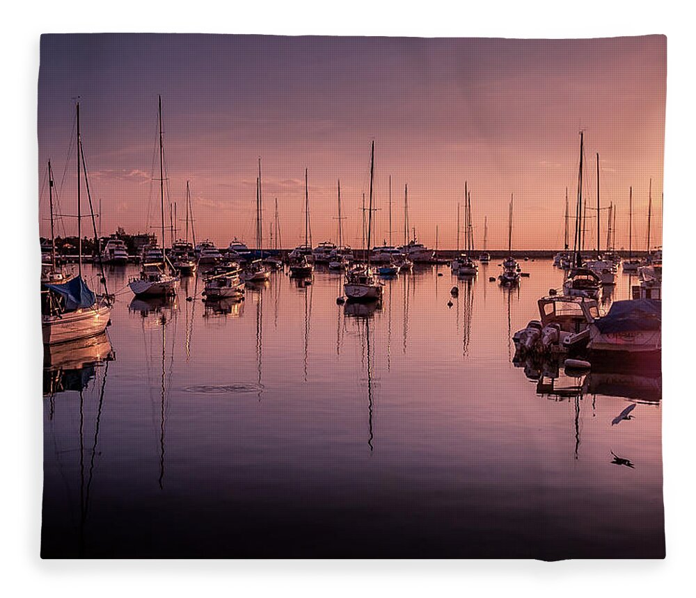 Philippines Fleece Blanket featuring the photograph Sunset Trail Harbour by Arj Munoz