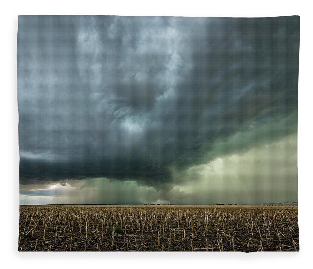 Mesocyclone Fleece Blanket featuring the photograph Supercell Storm by Wesley Aston