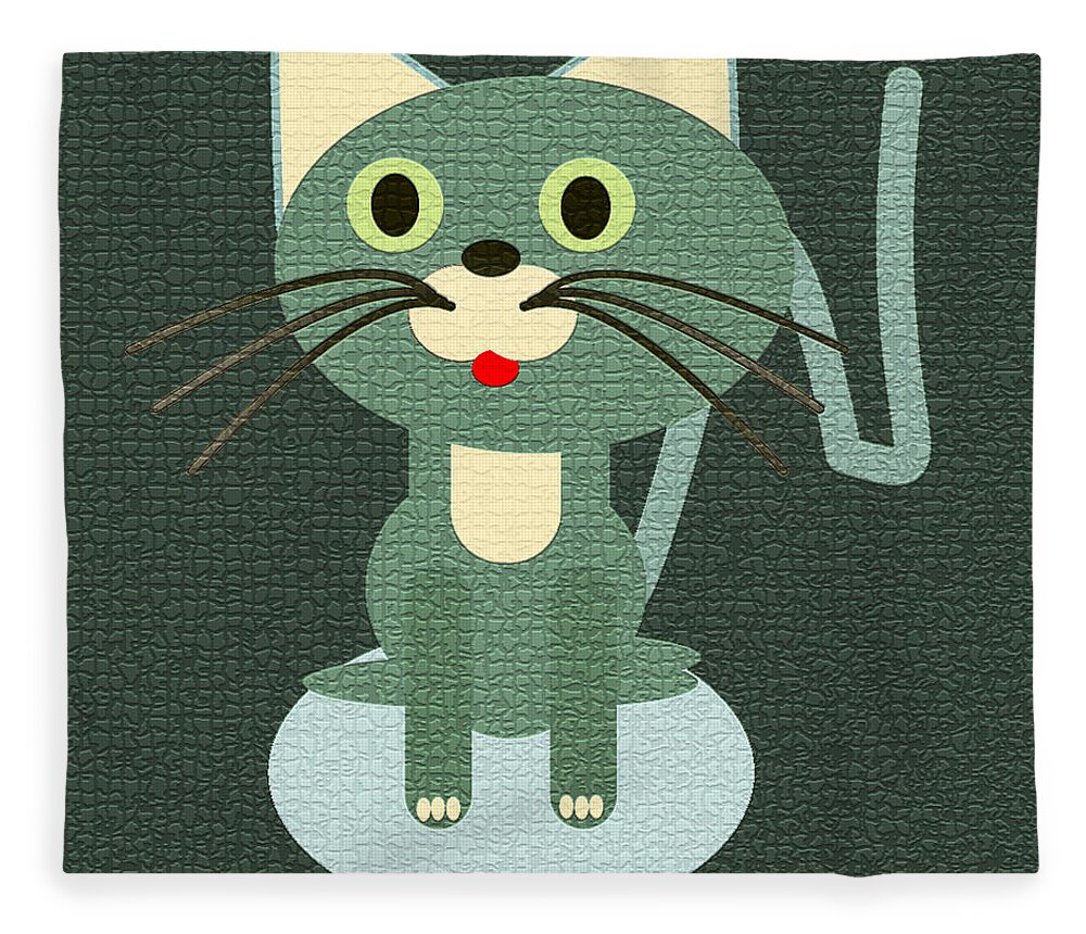 Art Fleece Blanket featuring the digital art Sweetie the Illustrated 4 by Miss Pet Sitter