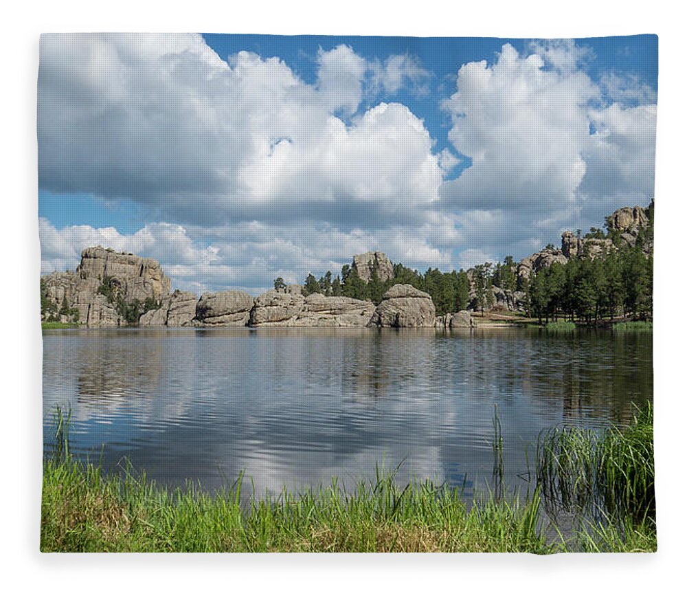 Scenic Fleece Blanket featuring the photograph Sylvan Lake South Dakota by Patti Deters