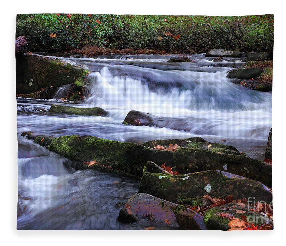 Tellico River Fleece Blanket featuring the photograph Tellico Moment by Rick Lipscomb