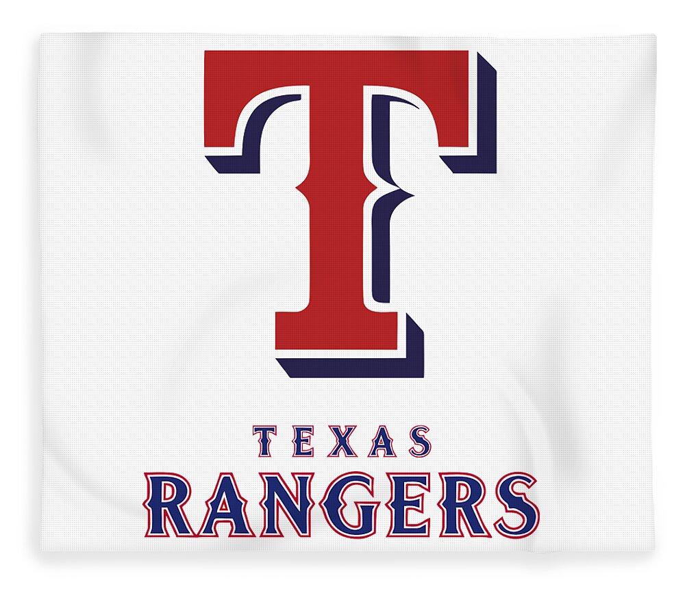 Texas Rangers Baseball Team Logo Fleece Blanket by Jaron Kunze