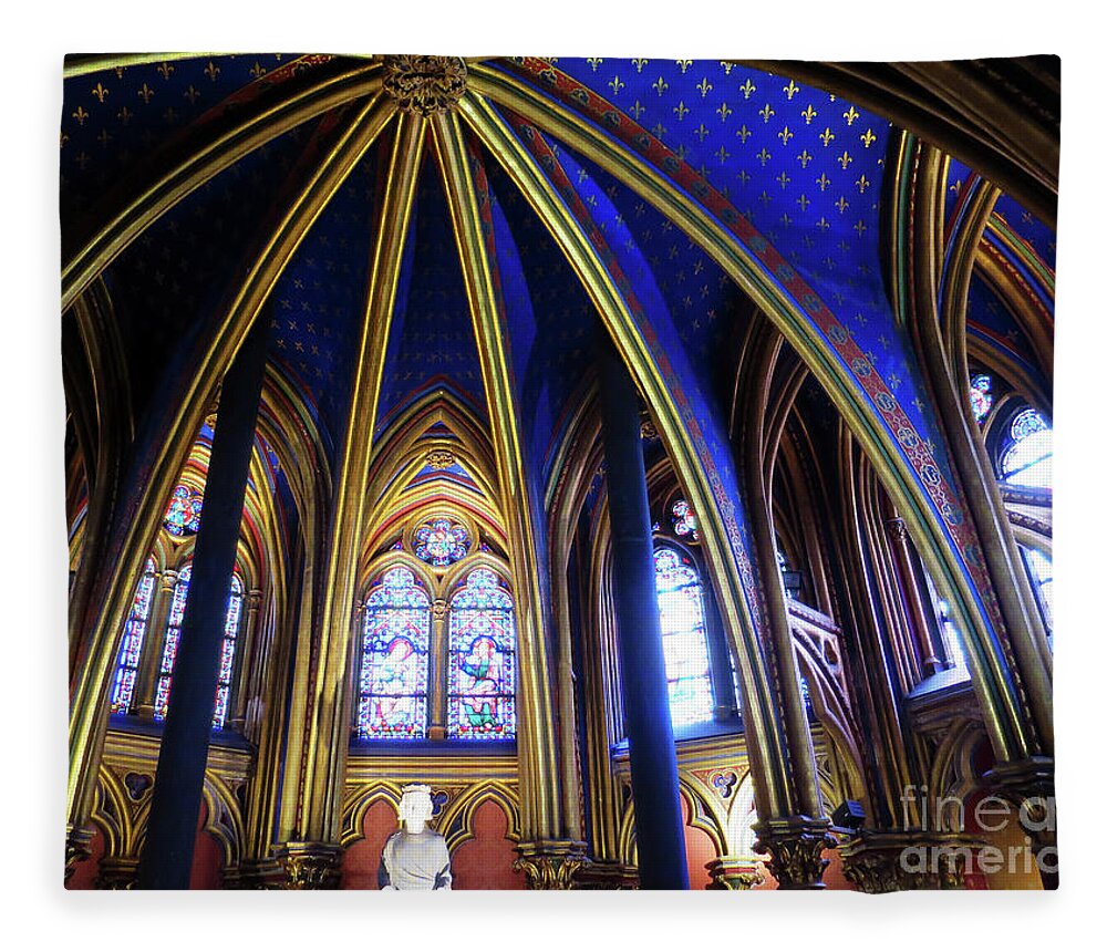 Interior Fleece Blanket featuring the photograph The Apse of Sainte Chappelle by Rick Locke - Out of the Corner of My Eye