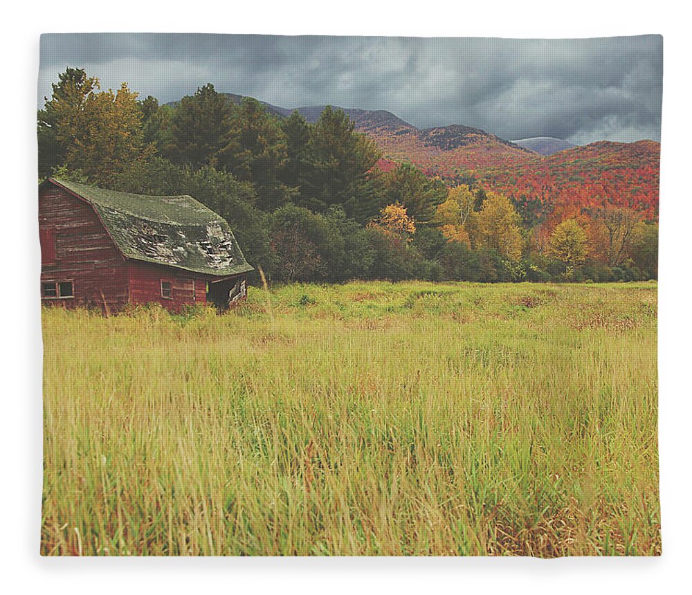 Fall Fleece Blanket featuring the photograph The Barn by Carrie Ann Grippo-Pike