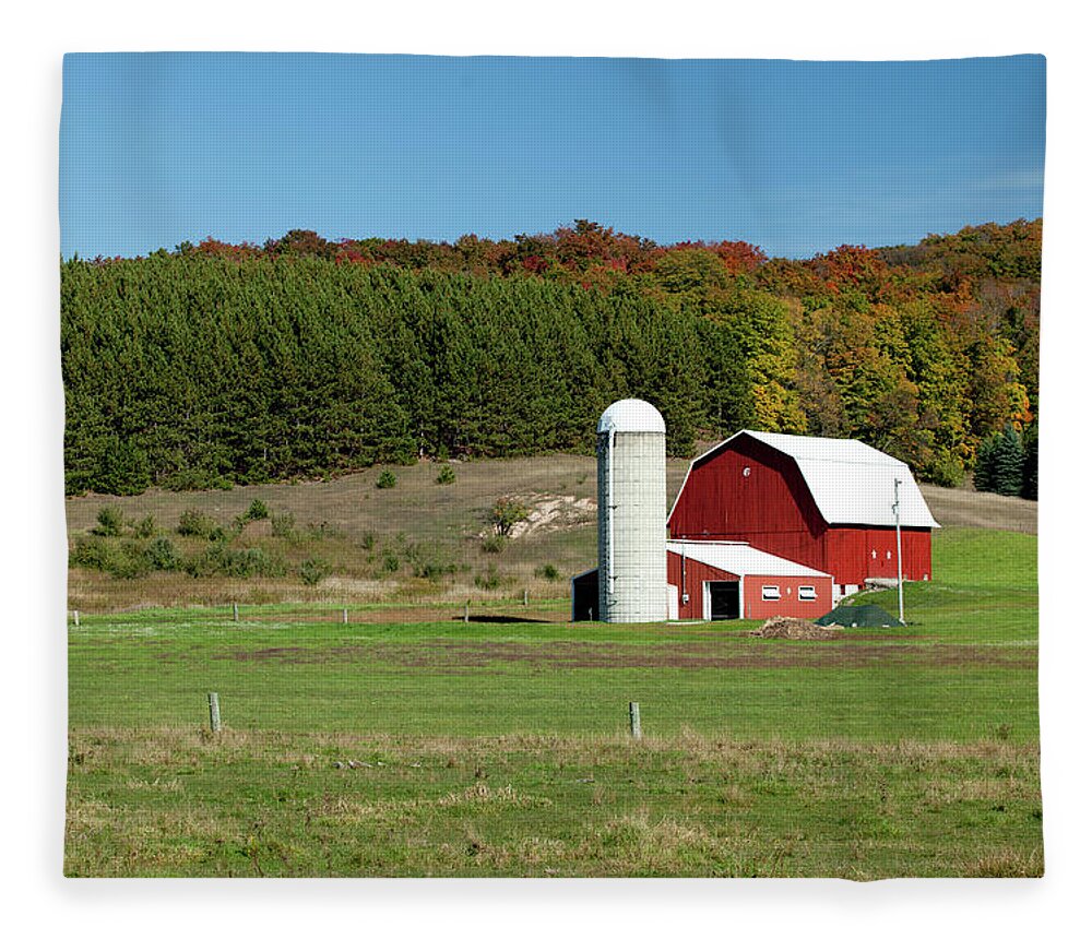 Barn Fleece Blanket featuring the photograph The Barn by Rich S