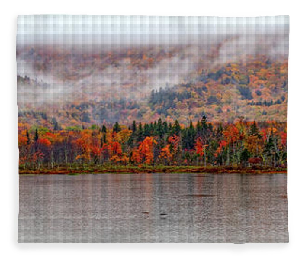 Fog Fleece Blanket featuring the photograph The Basin in Fog by Jeff Folger
