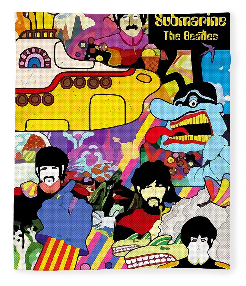 The Beatles Yellow Submarine Fleece Blanket For Sale By Uber Colektiv