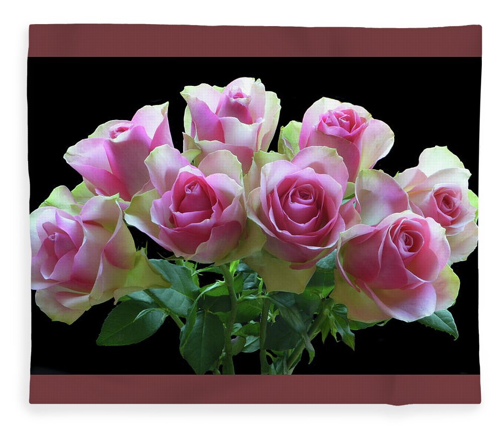 Belle Roses Fleece Blanket featuring the photograph The Belle Bunch by Terence Davis