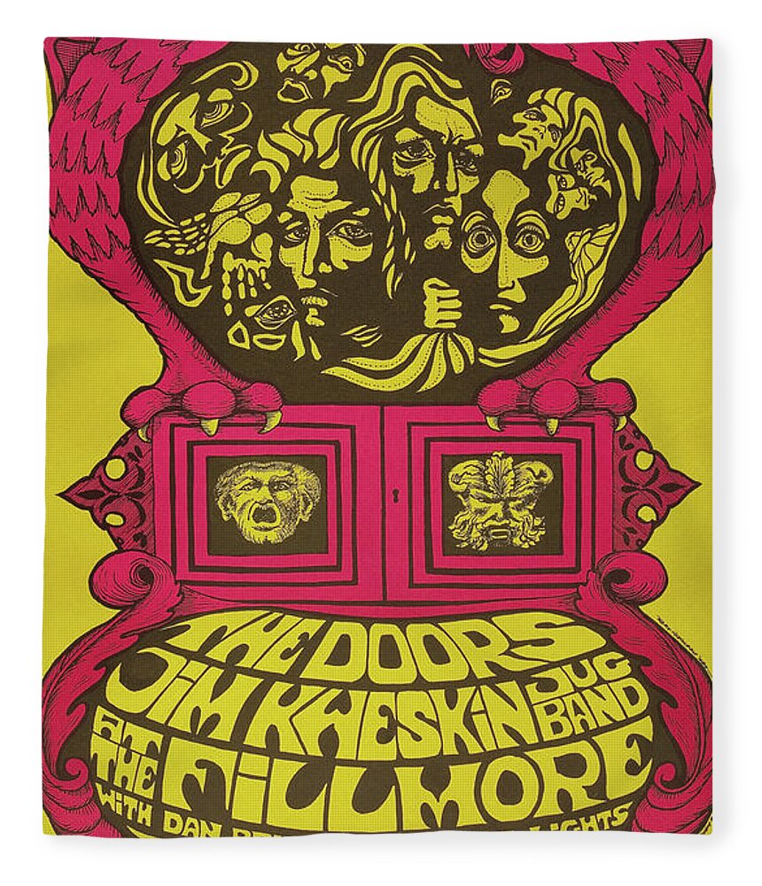 The Doors Fleece Blanket featuring the photograph The Doors at the Fillmore by The Doors