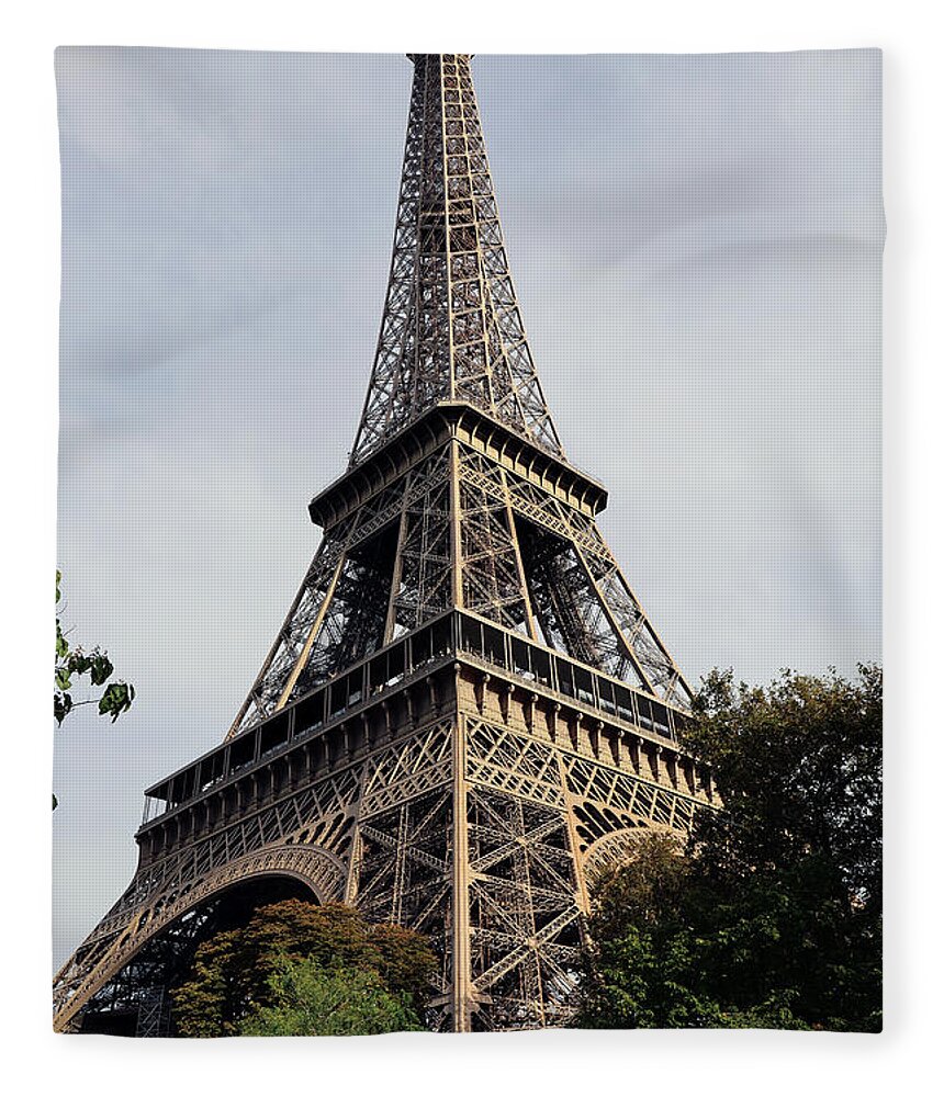 Eiffel Tower Fleece Blanket featuring the photograph The Eiffel Tower, Paris, France by Steven Spak