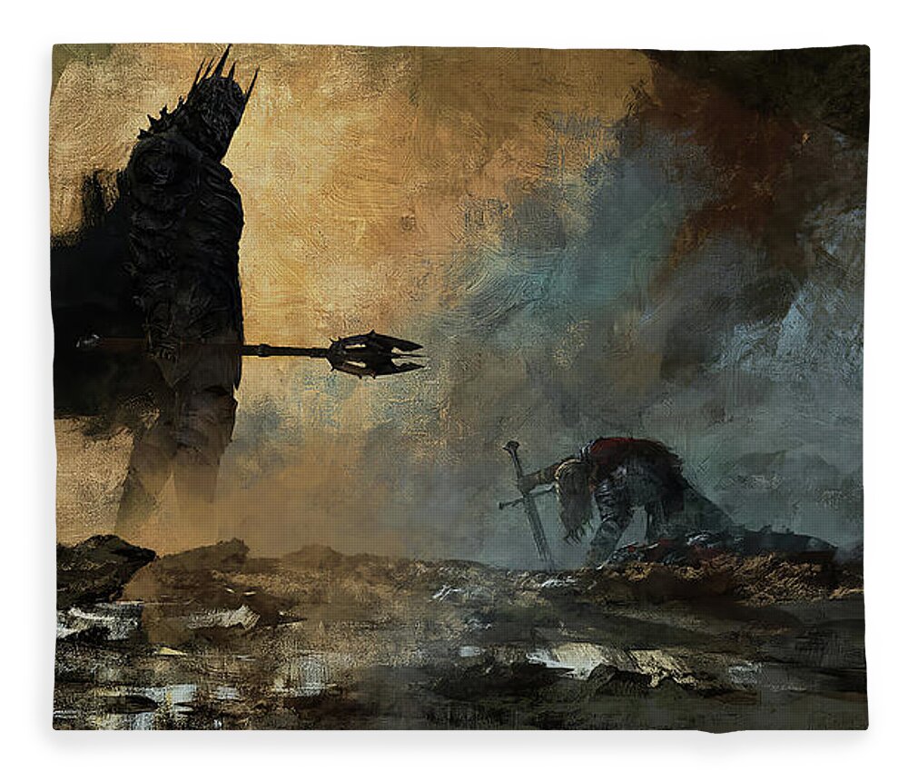 The fate of Isildur The Lord of the Rings Fleece Blanket by Lac