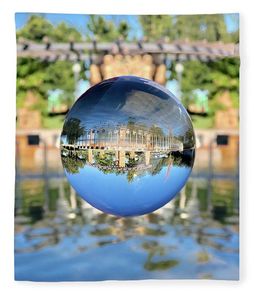  Fleece Blanket featuring the photograph The Fountain by Vanessa Thomas