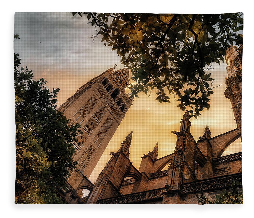 Cathedral Fleece Blanket featuring the photograph The Gothic Cathedral by Micah Offman