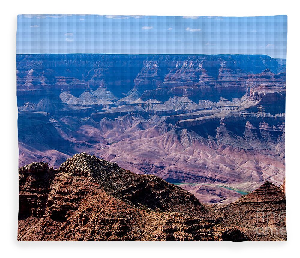 The Grand Canyon Arizona Fleece Blanket featuring the digital art The Grand Canyon Arizona by Tammy Keyes