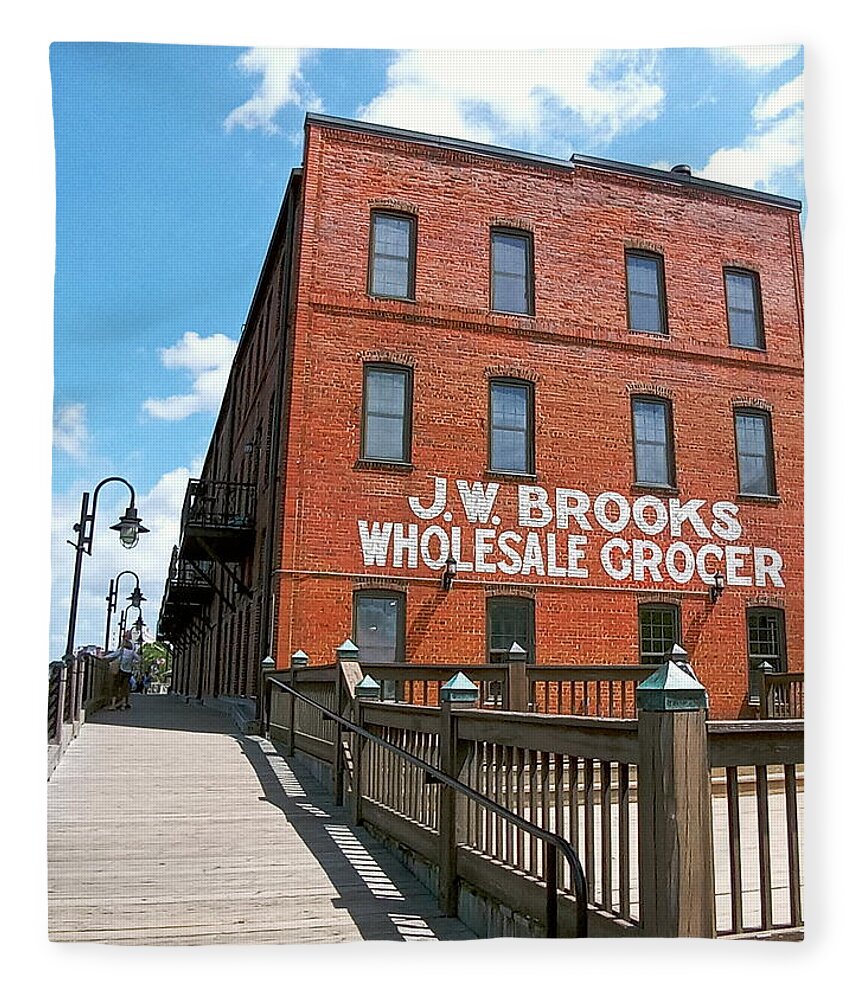 Building Fleece Blanket featuring the photograph The Grocer by Heather E Harman