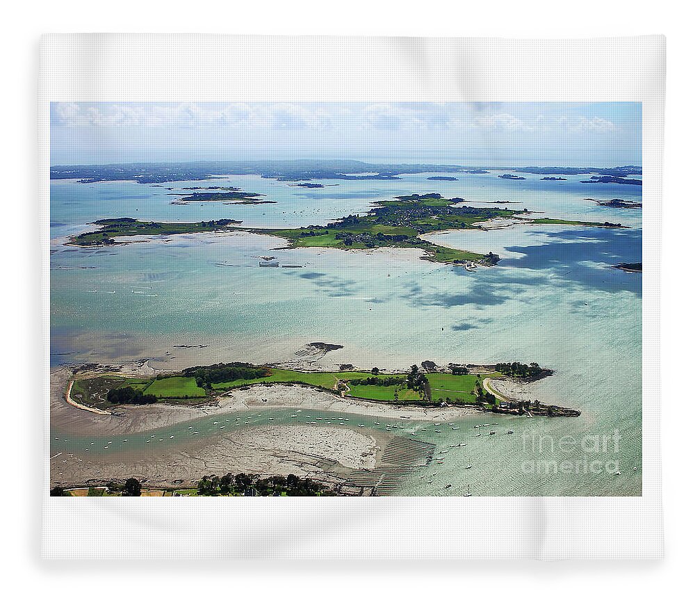 Gulf Fleece Blanket featuring the photograph The Gulf of Morbihan Ile d Arz Ile de Boedic by Frederic Bourrigaud