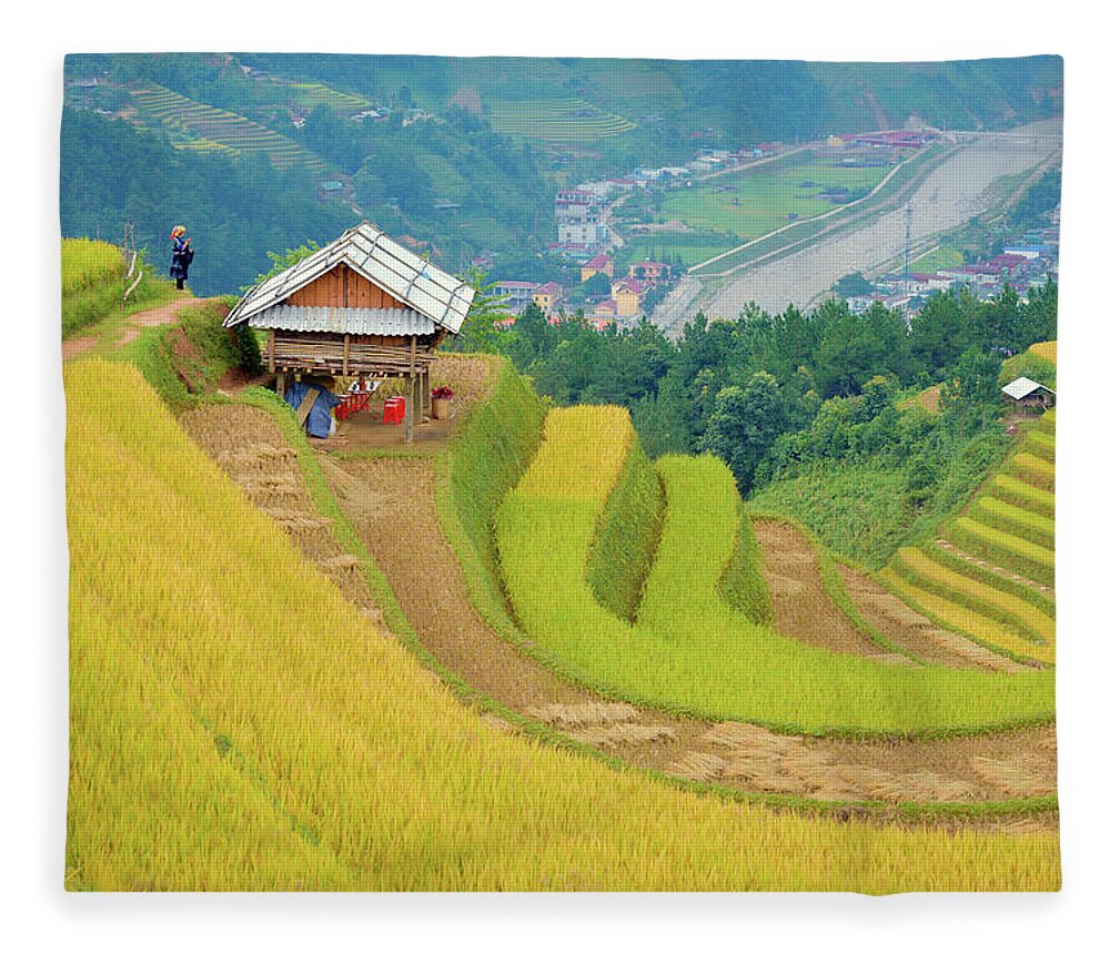 Fantastic Fleece Blanket featuring the photograph The Harvesting Season by Khanh Bui Phu