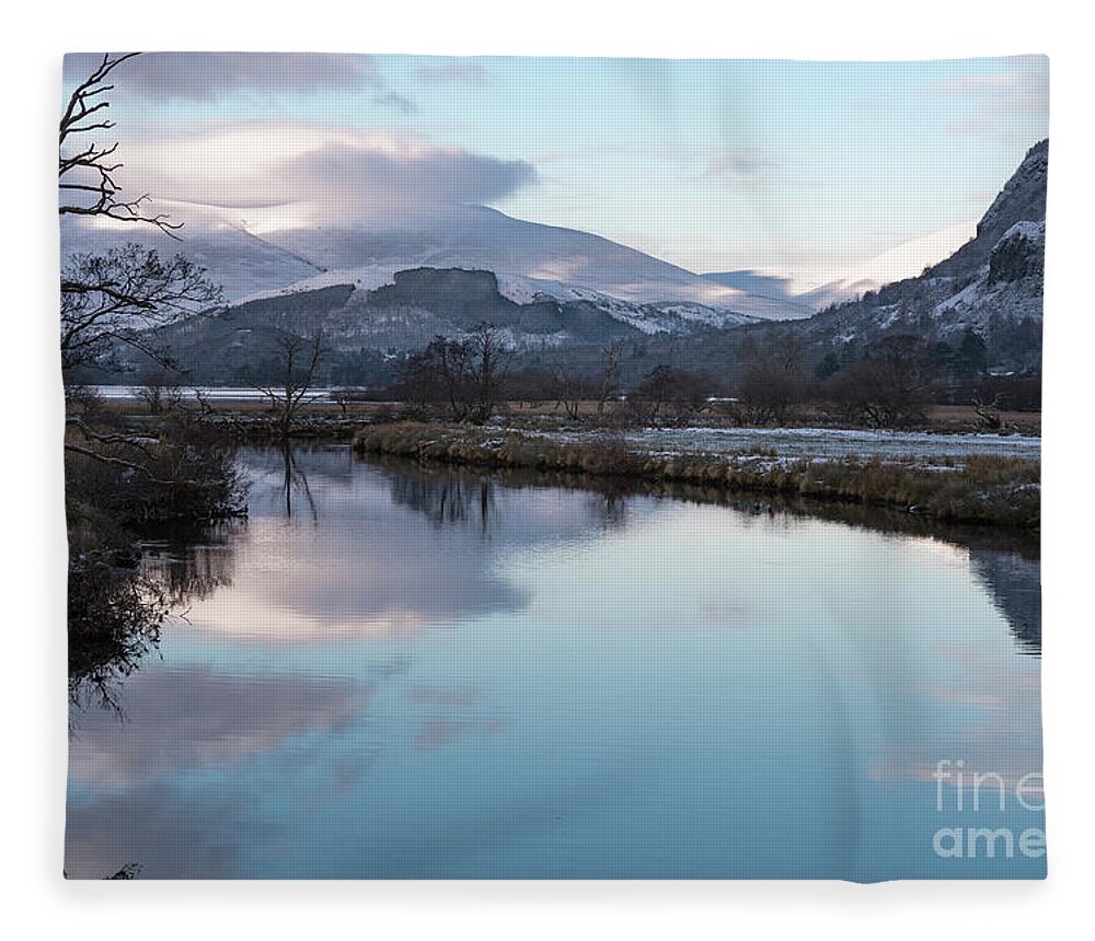 Sunset Fleece Blanket featuring the photograph The Lake District at Sunset by Perry Rodriguez