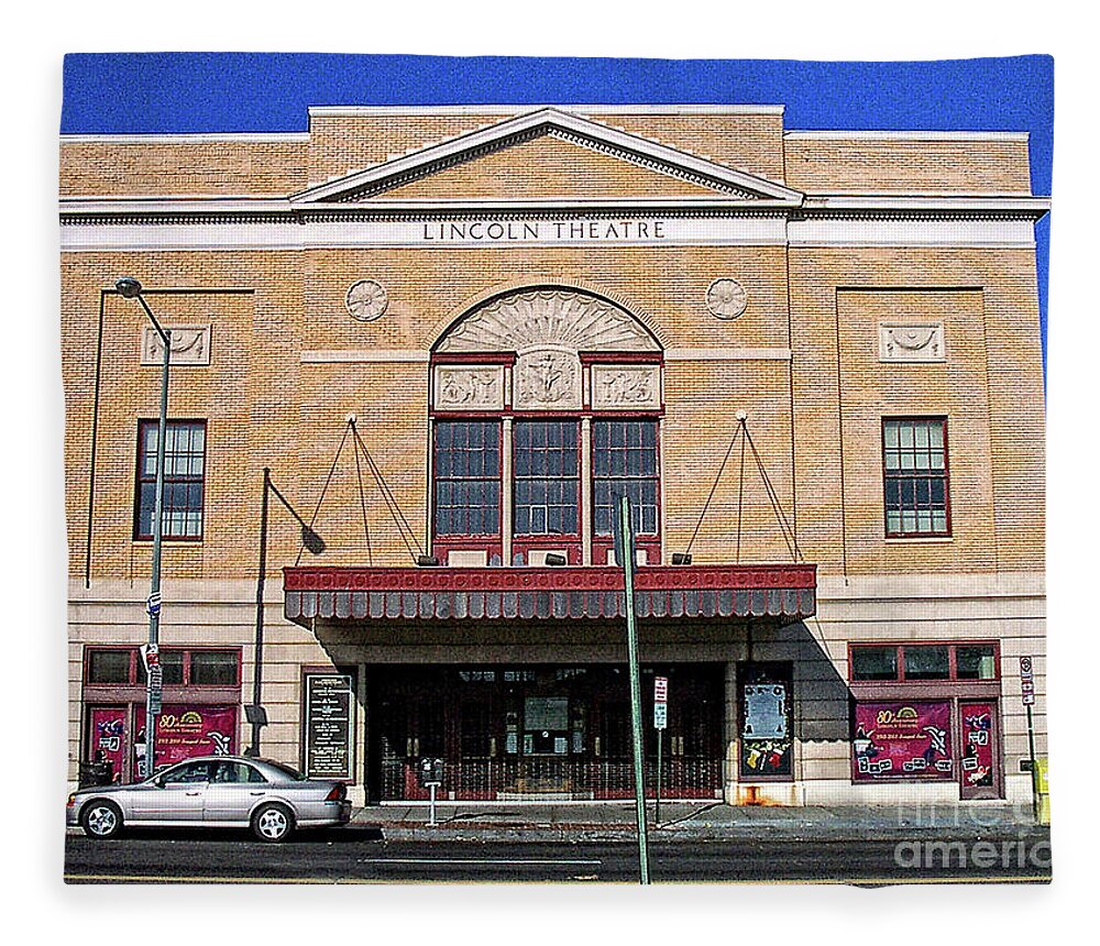 Buildings Fleece Blanket featuring the photograph The Lincoln Theatre by Walter Neal